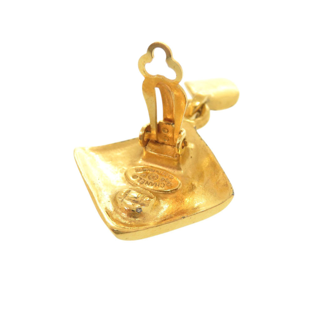 CHANEL Authentic Vintage Gold Logo Earrings - Picture 9 of 10